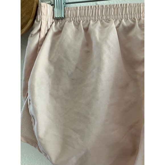 Nike Women's Size Small Dri Fit Shorts with Lining Drawstring Light Dusty Pink - Picture 3 of 6